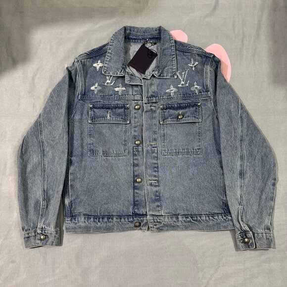 Louis Vuitton Jackets & Blazers - Louis Vuitton Single Breasted Lapel Collar Long Sleeved Denim Jacket